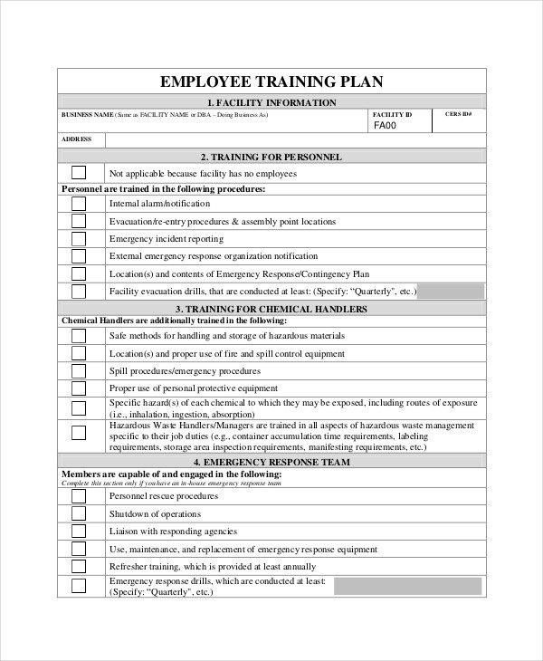 20 Training Plan Templates Word PDF