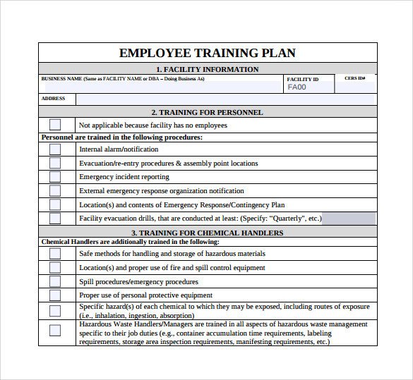 Training Plan Template 20 Download Free Documents in