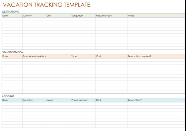 5 Best Vacation Tracking Templates to Track your vacations