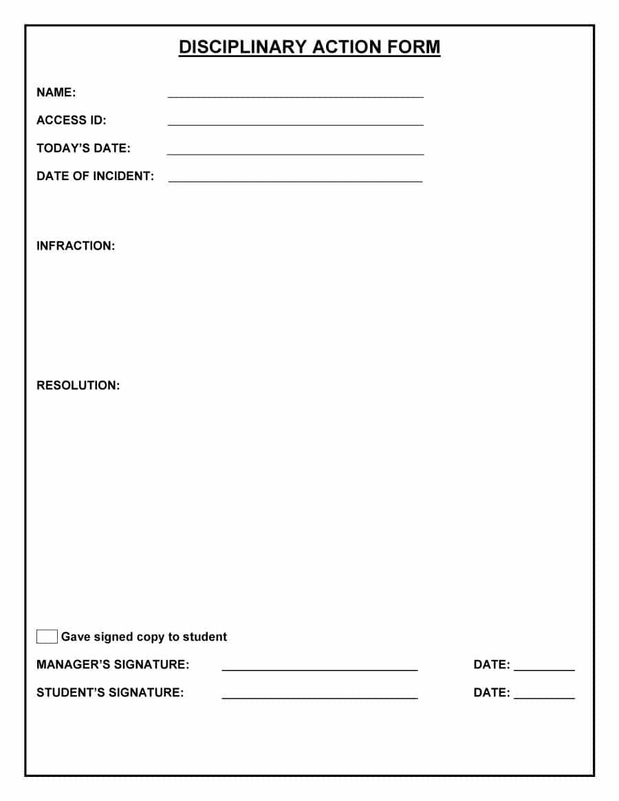 46 Effective Employee Write Up Forms [ Disciplinary