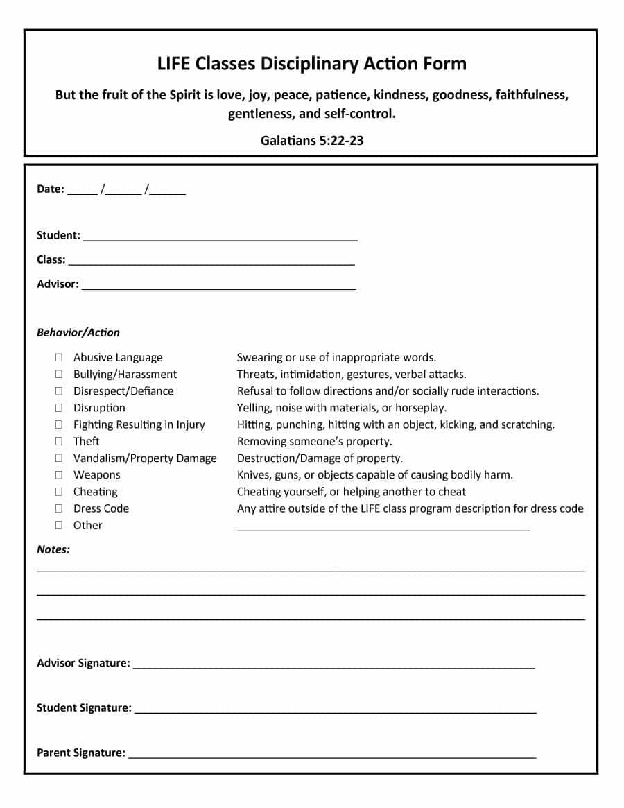 46 Effective Employee Write Up Forms [ Disciplinary