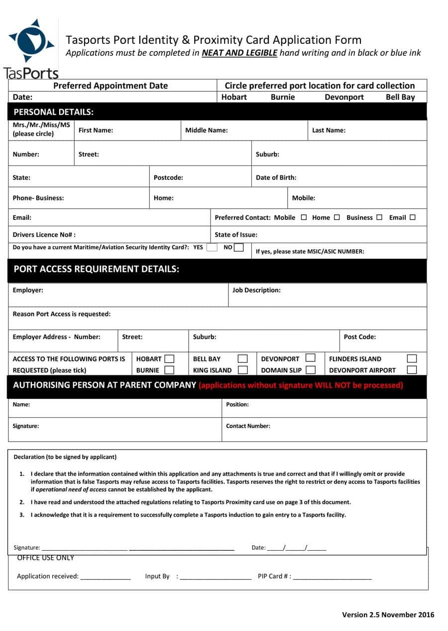 5 Free Blank Employment Application Template Printable