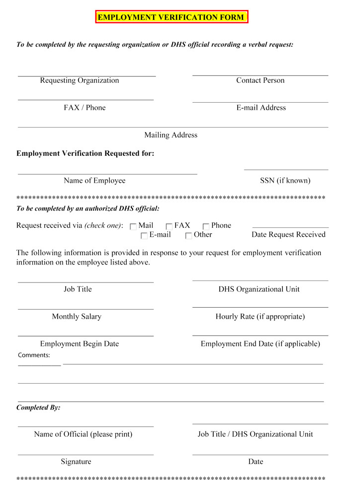 5 Employment verification form templates to Hire Best Employee