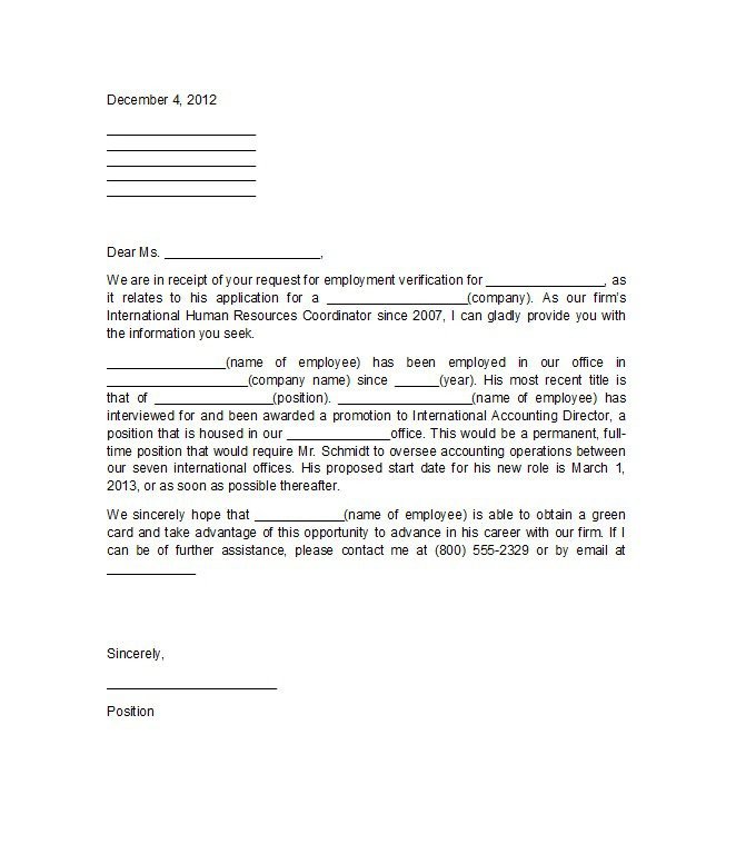11 Employee Verification Letter Examples PDF Word