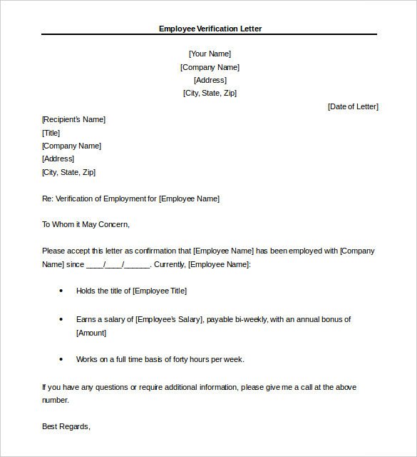 15 Letter of Employment Templates DOC PDF