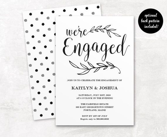 Best 25 Engagement invitation template ideas on Pinterest