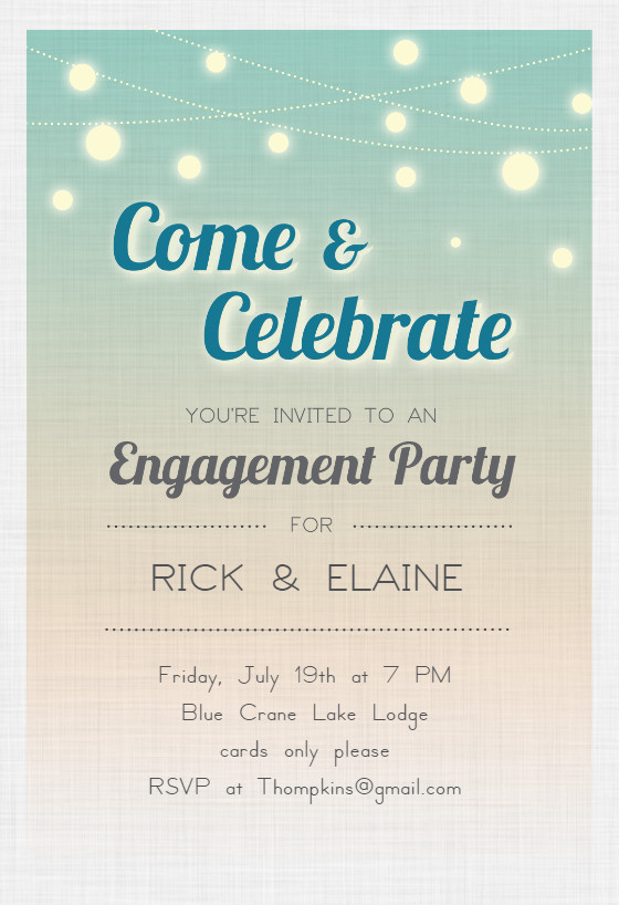 Celebrate Engagement Engagement Party Invitation