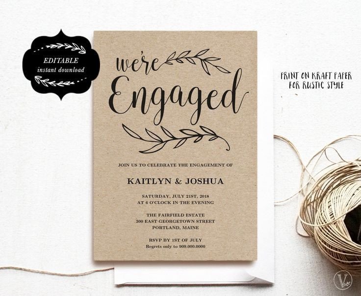 Engagement Invitation Template Printable Engagement Party