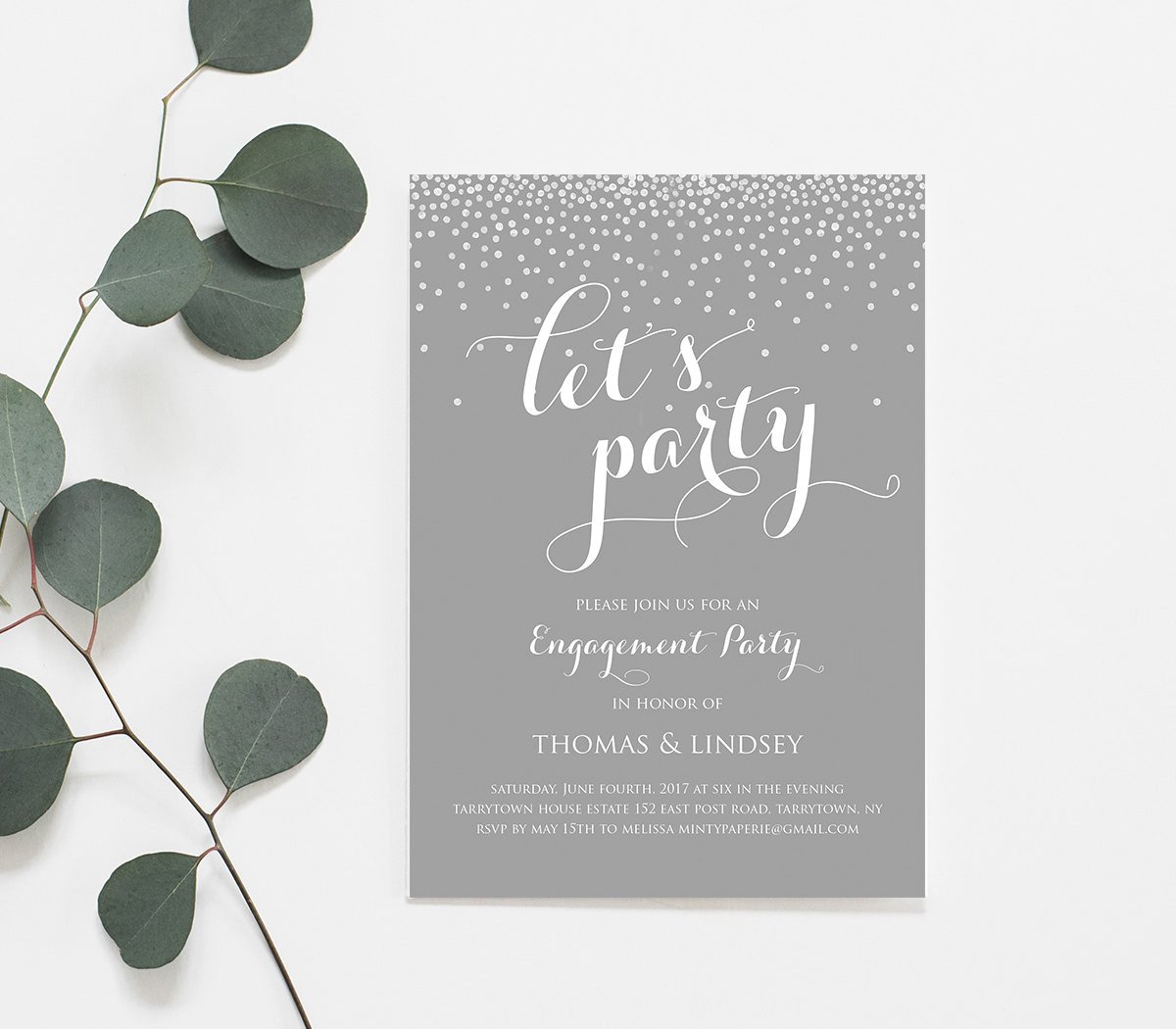 Engagement Party Invitation Template Printable Wedding