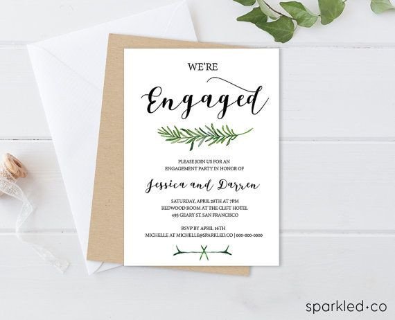 The 25 best Engagement invitation template ideas on