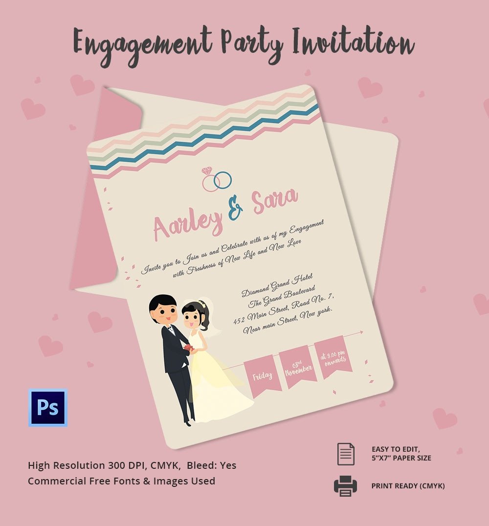 Engagement Invitation Template 25 Free PSD AI Vector