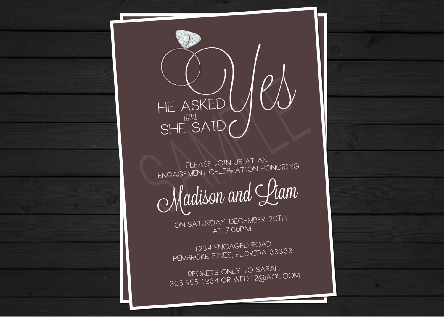 Engagement Party Invitation Digital File by ShesTutuCuteBtq