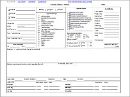 Manufacturing and Engineering Change Order Form Software