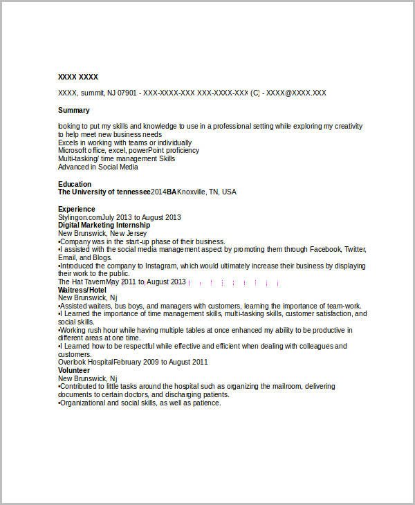 45 Marketing Resume Templates PDF DOC