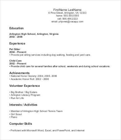 9 Entry Level Resume Templates PDF DOC