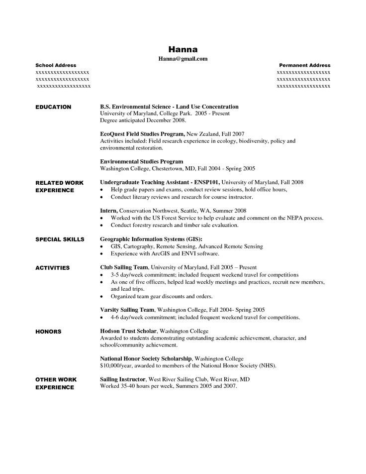 Student Activity Resume Template resume