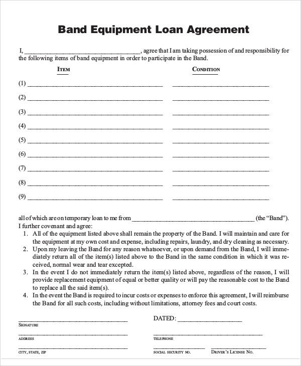 31 Loan Agreement Templates Word PDF Pages