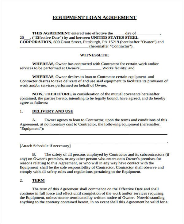40 Printable Loan Agreement Forms