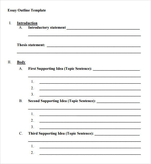 Blank Outline Template 7 Download Free Documents in PDF