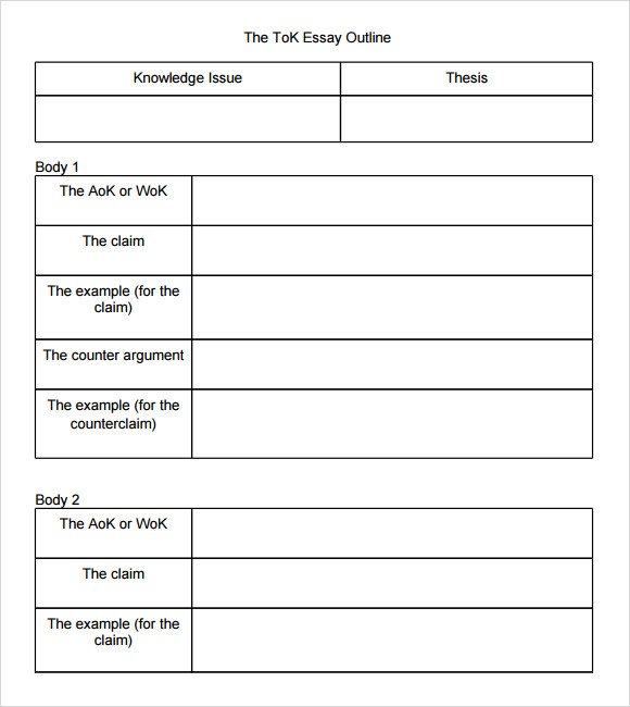 Essay Template Word