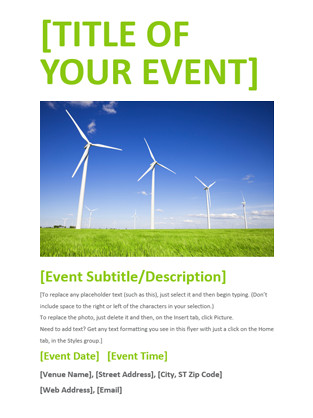 Event flyer green fice Templates