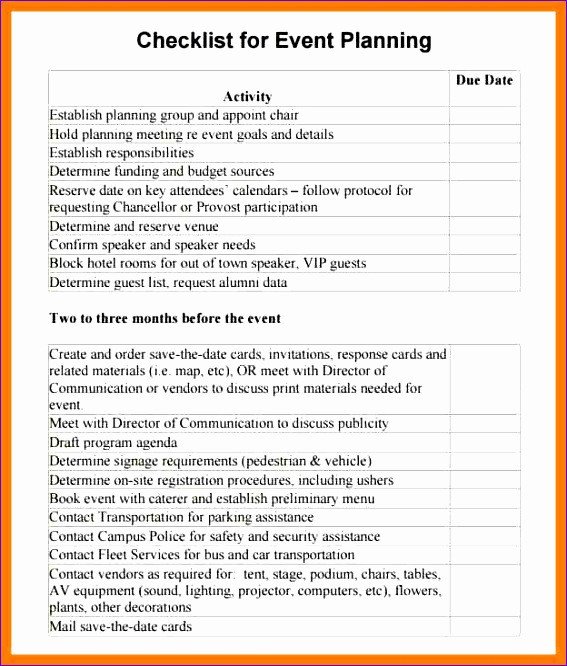 10 event Checklist Template Excel ExcelTemplates