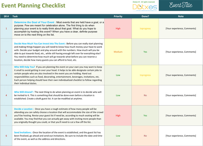 Event Planning Checklist to Keep Your Event Track