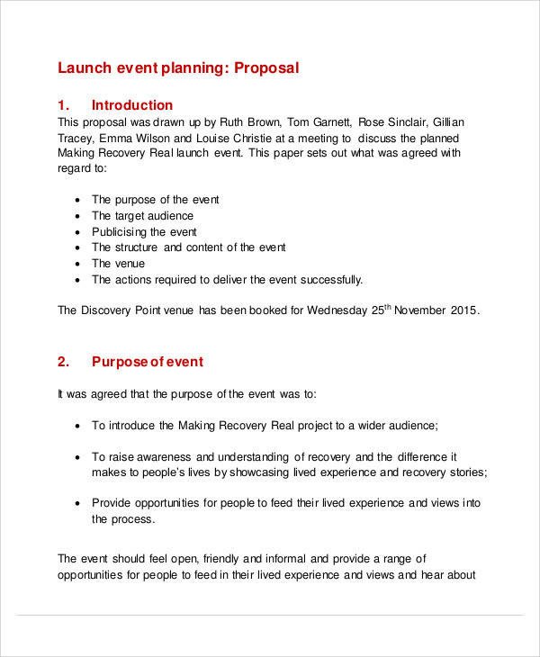 58 Event Proposal Samples Word PDF