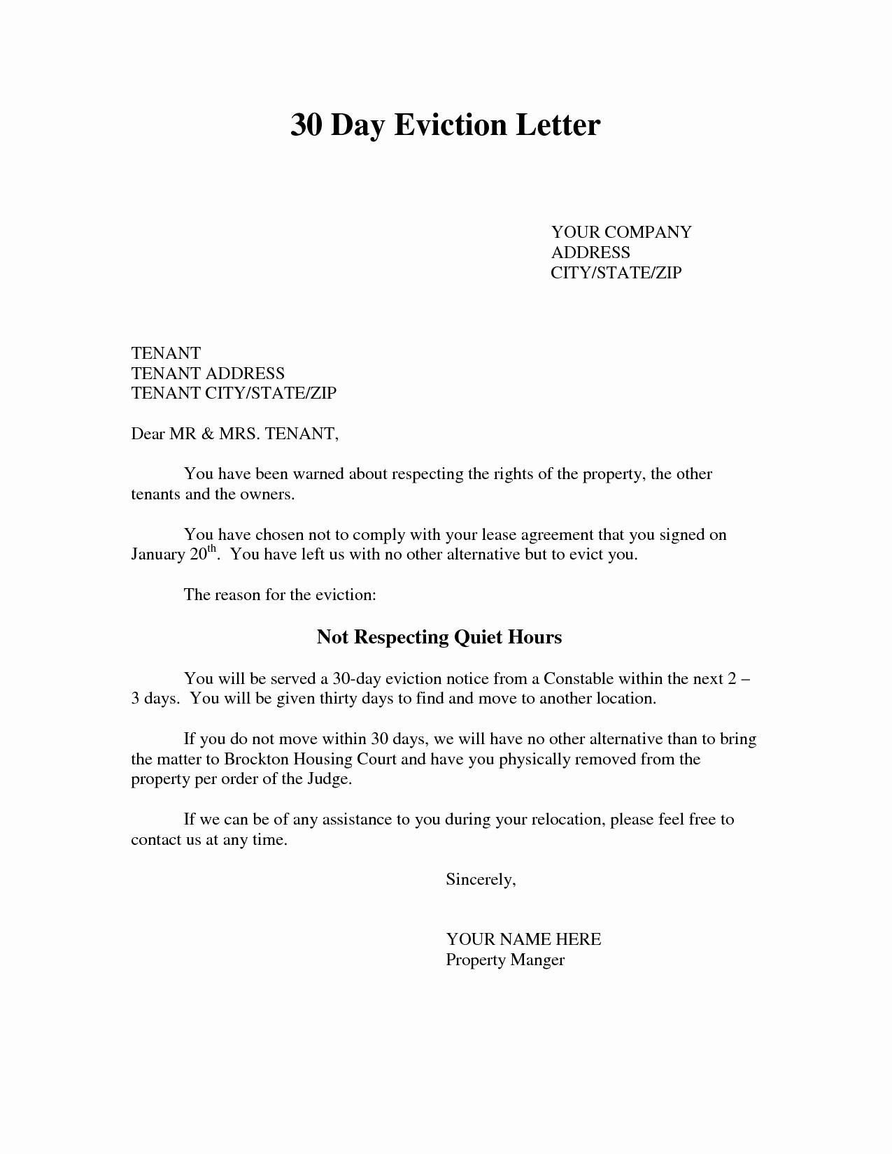 Eviction Letter Templates Pics – Eviction Notice Virginia