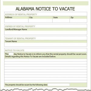 Alabama Eviction Notice Free Printable Documents