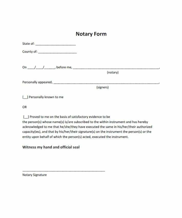 Free Notarized Letter Template Sample Format Example
