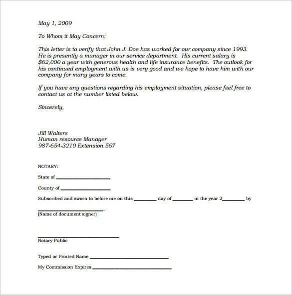 Notary Document Sample