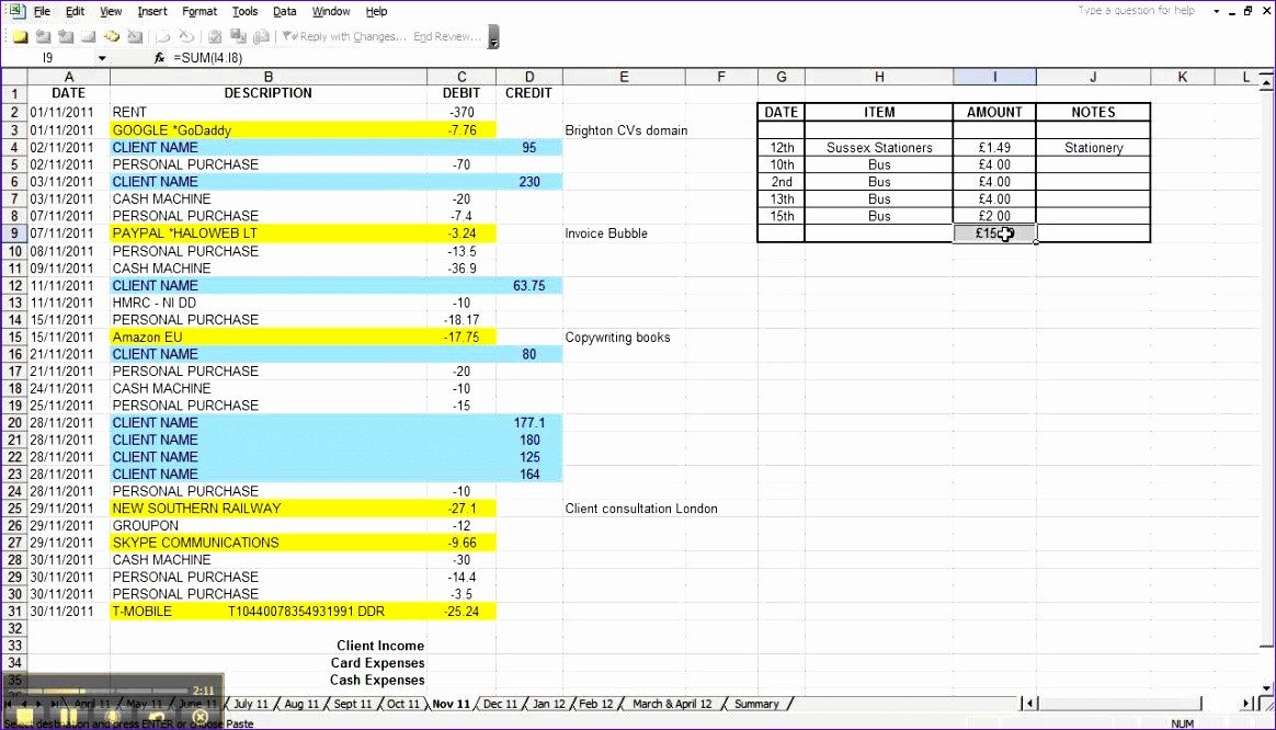 10 Excel Expenses Template Uk ExcelTemplates