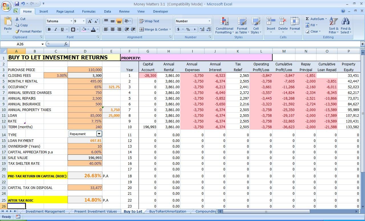 Excel improve your personal finances