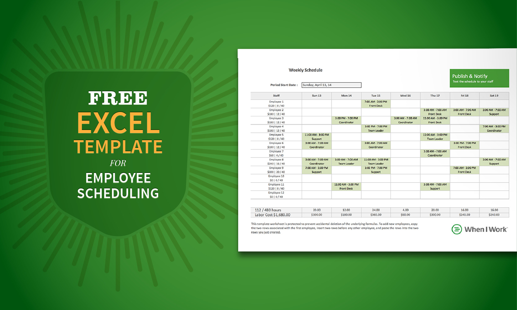 Free Excel Template for Employee Scheduling