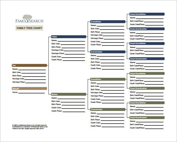 8 Family Tree Chart Template Free Word Excel PDF