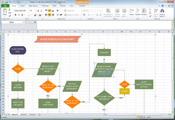 Create Flowchart for Excel on Mac