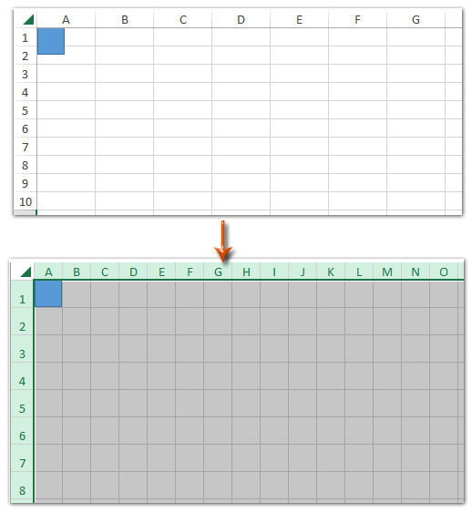 How to create grid paper square template in Excel