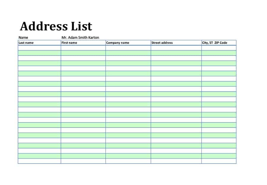 40 Phone & Email Contact List Templates [Word Excel]