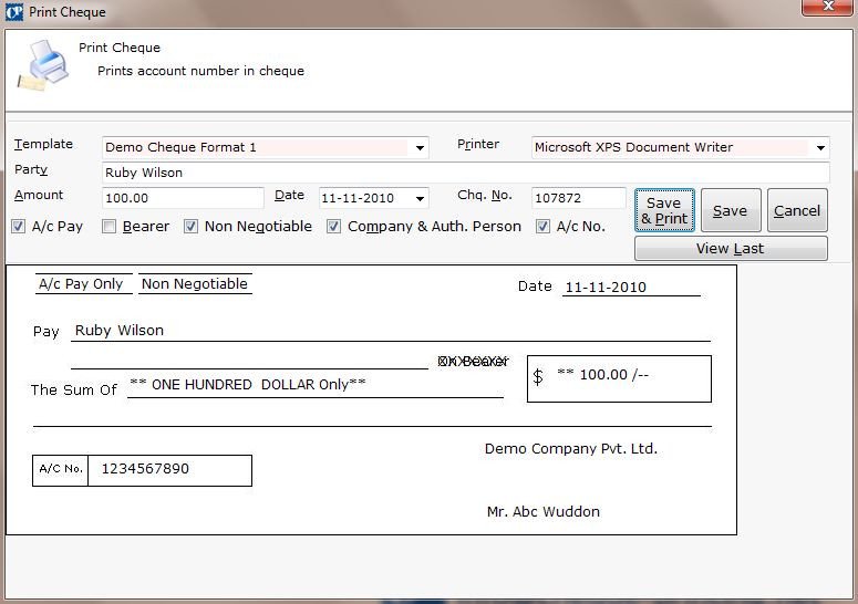 Free Download Cheque Printing In Excel Format