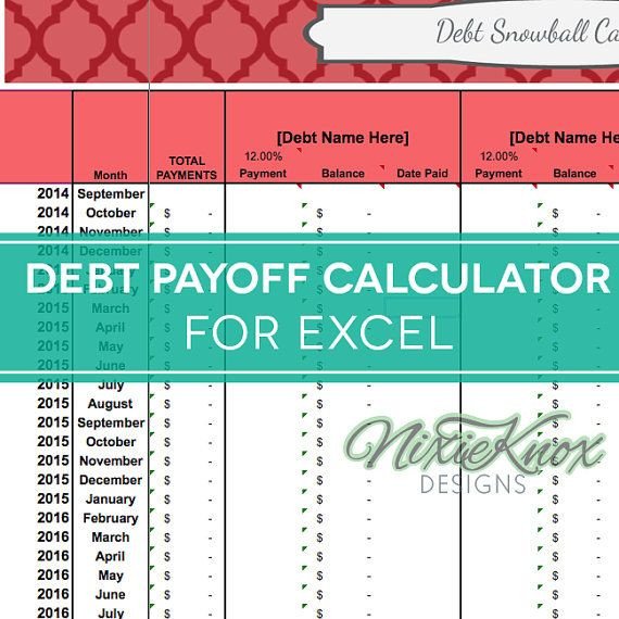 Debt Payoff Calculator for Excel track your interest