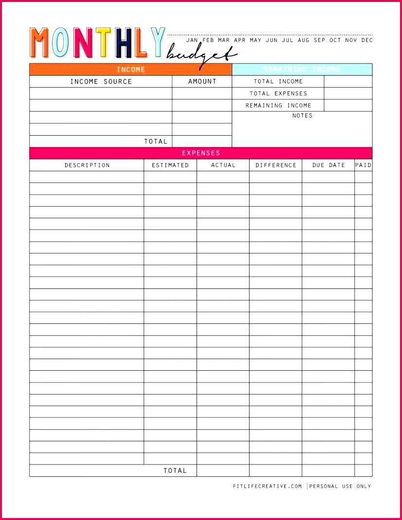 6 Monthly Expense Report Template
