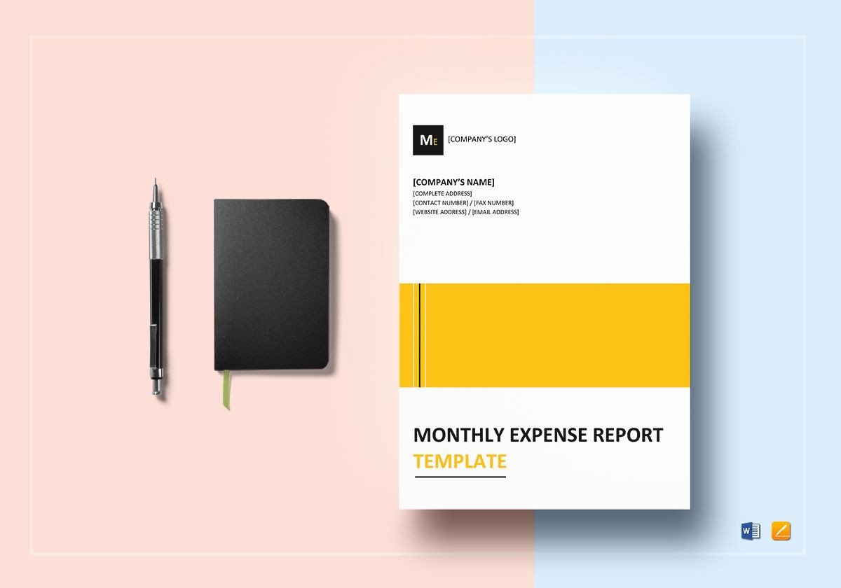 Monthly Expense Report Template in Word Google Docs