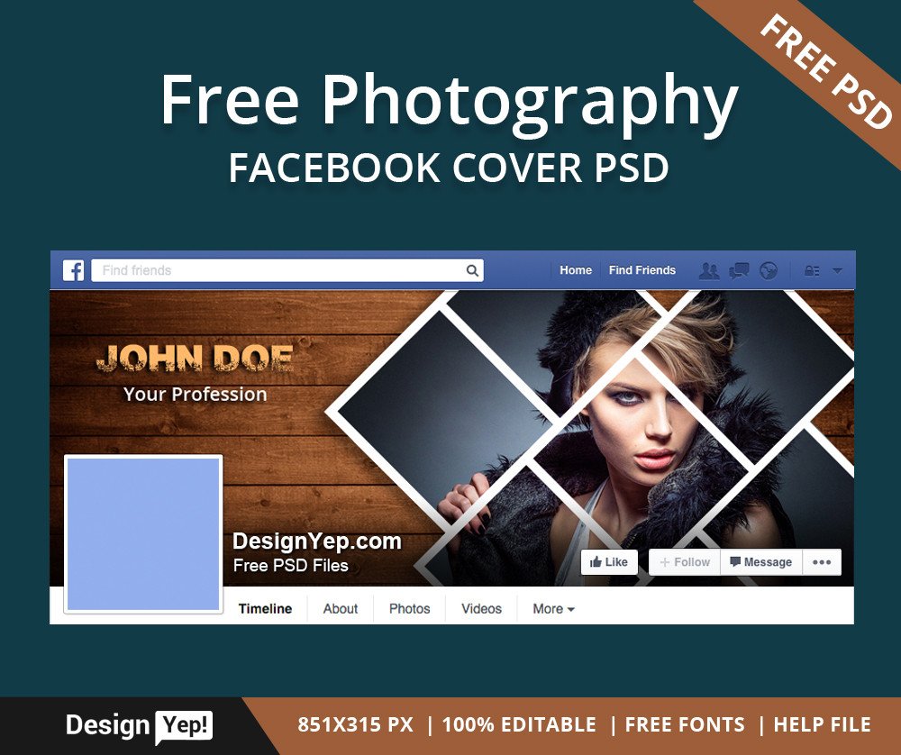 Free graphy Timeline Cover PSD Template