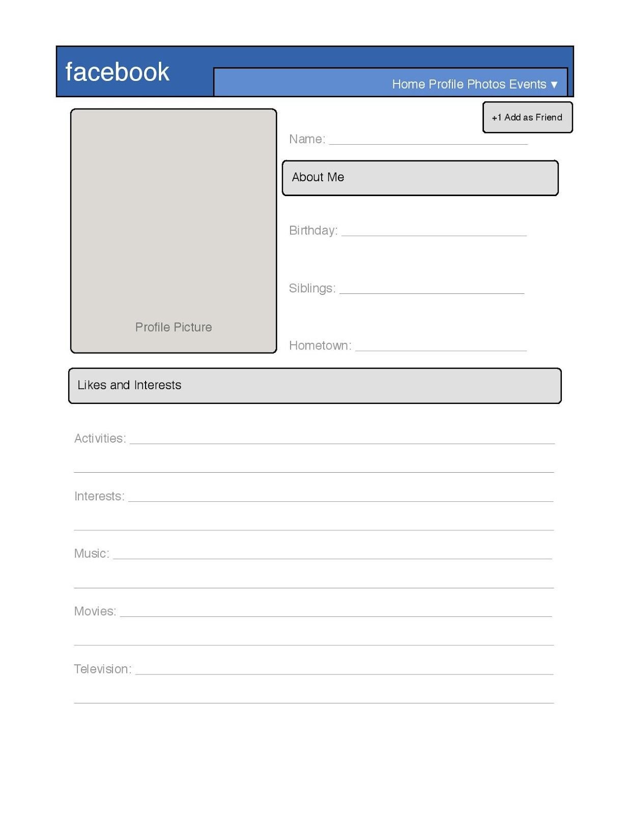 Simple Profile Template Great for introduction
