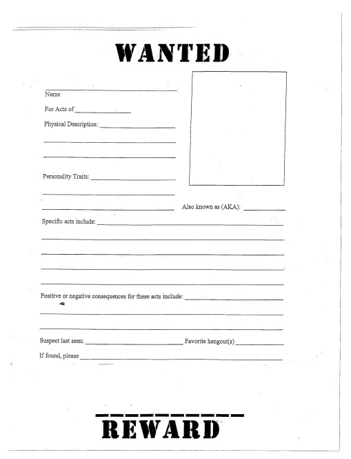 Free Wanted Poster Templates Word PDF Template Section