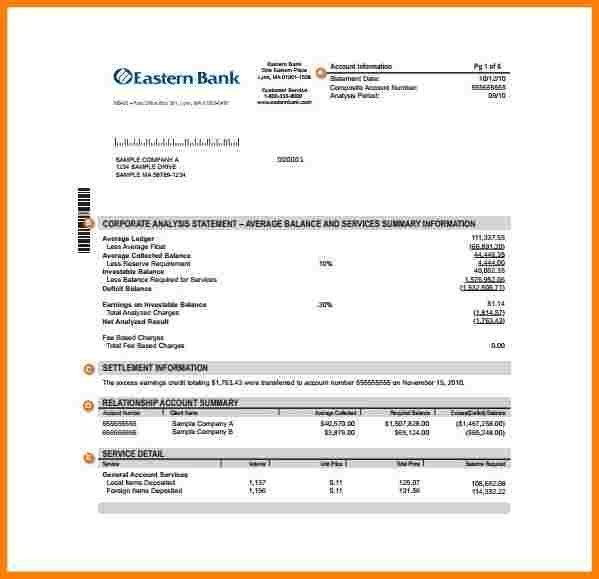 9 bank statement example pdf