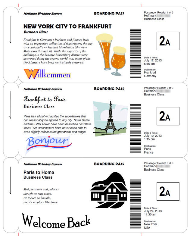Making Fake Boarding Passes as Gifts Le Chic Geek
