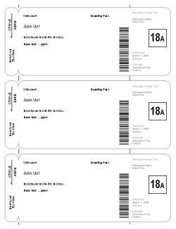 use this template to make fake airplane tickets to play