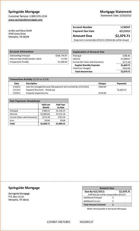 Fake Chase Bank Statement Template template